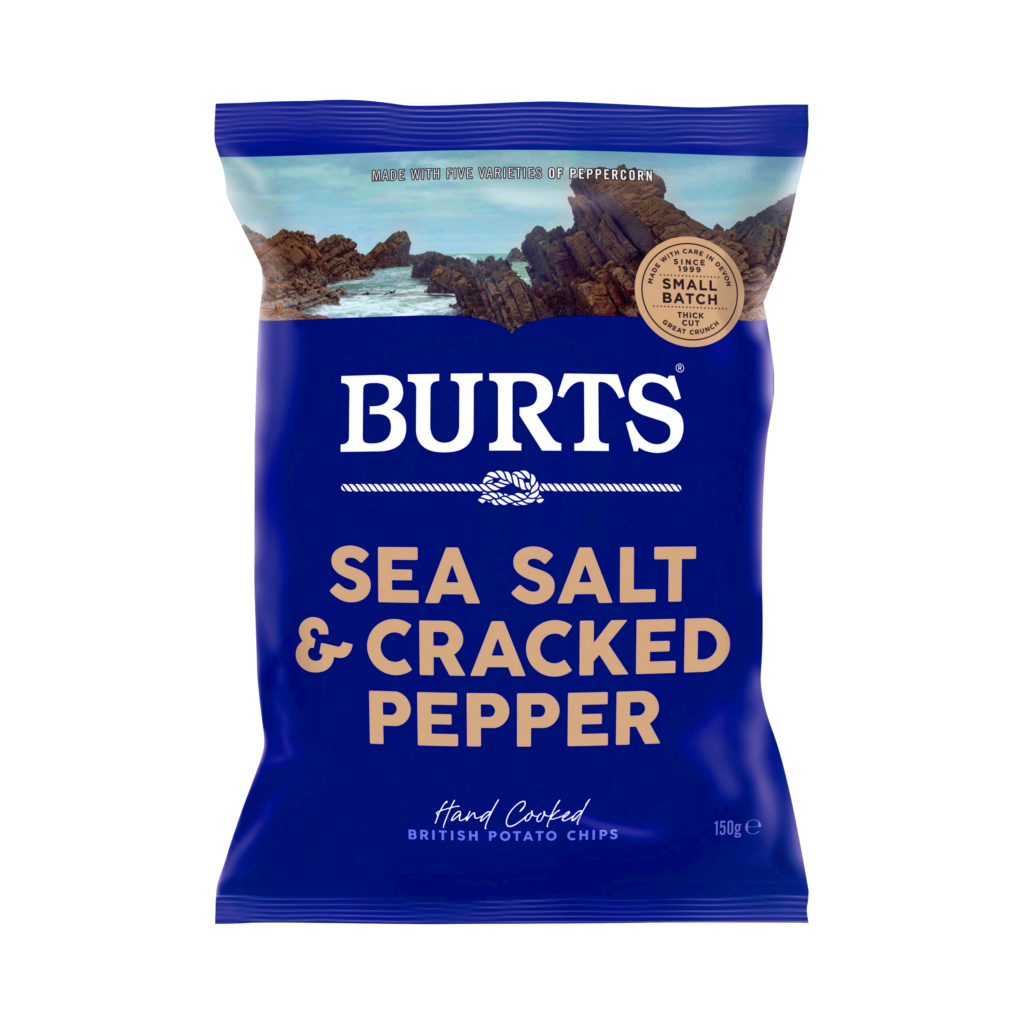 Burts Sea Salt And Cracked Pepper Hand Cooked Potato Chips G Amocan